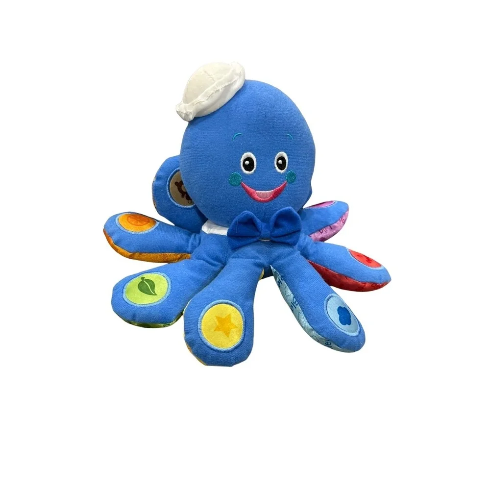 Disney Baby Einstein Kids II Musical Octopus Plush Toy Learning Colors Sewn Eyes
